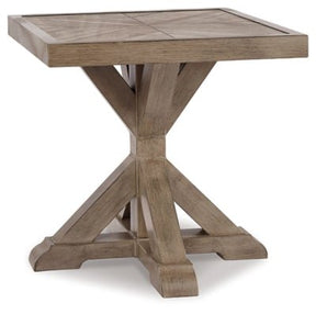 Ashley Beige Beachcroft Square End Table - sold by Home Elegance USA