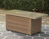 Beige Beachcroft Rectangular Fire Pit Table | Ashley