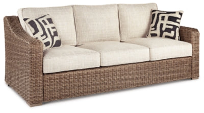 Ashley Beige Beachcroft Sofa with Cushion