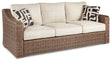 Ashley Beige Beachcroft Sofa with Cushion