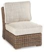 Ashley Beige Beachcroft Armless Chair w/Cushion | Home Elegance USA