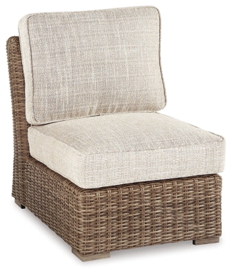 Ashley Beige Beachcroft Armless Chair w/Cushion