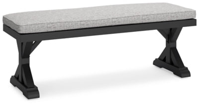 Ashley Black/Light Gray Beachcroft Bench with Cushion | Home Elegance USA