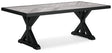 Ashley Black/Light Gray Beachcroft RECT Dining Table w/UMB OPT