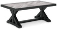 Ashley Black/Light Gray Beachcroft Rectangular Cocktail Table | Home Elegance USA