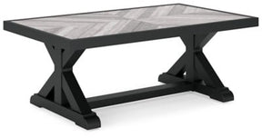 Ashley Black/Light Gray Beachcroft Rectangular Cocktail Table | Home Elegance USA