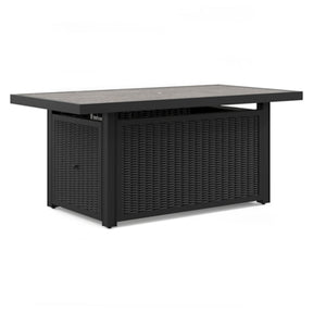 Black/Light Gray Beachcroft Rectangular Fire Pit Table | Ashley | Home Elegance USA