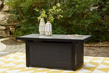 Black/Light Gray Beachcroft Rectangular Fire Pit Table | Ashley - P792 - 773 - Home Elegance USA - 3