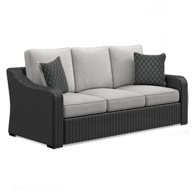 Ashley Black/Light Gray Beachcroft Sofa with Cushion