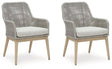Ashley Gray Seton Creek Arm Chair With Cushion (Set of 2) | Home Elegance USA