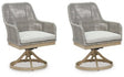 Ashley Gray Seton Creek Swivel Chair w/Cushion (Set of 2) | Home Elegance USA