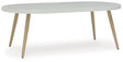 Ashley White Seton Creek Oval Dining Table w/UMB OPT | Home Elegance USA