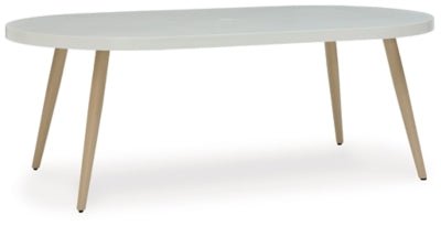 Ashley White Seton Creek Oval Dining Table w/UMB OPT - P798 - 625 - Home Elegance USA - 1