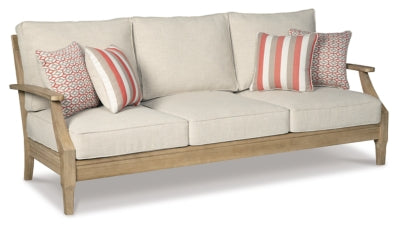 Ashley Beige Clare View Sofa with Cushion