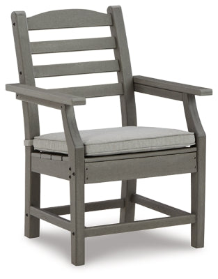 Ashley Gray Visola Arm Chair With Cushion (Set of 2)