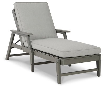 Ashley Gray Visola Chaise Lounge with Cushion | Home Elegance USA