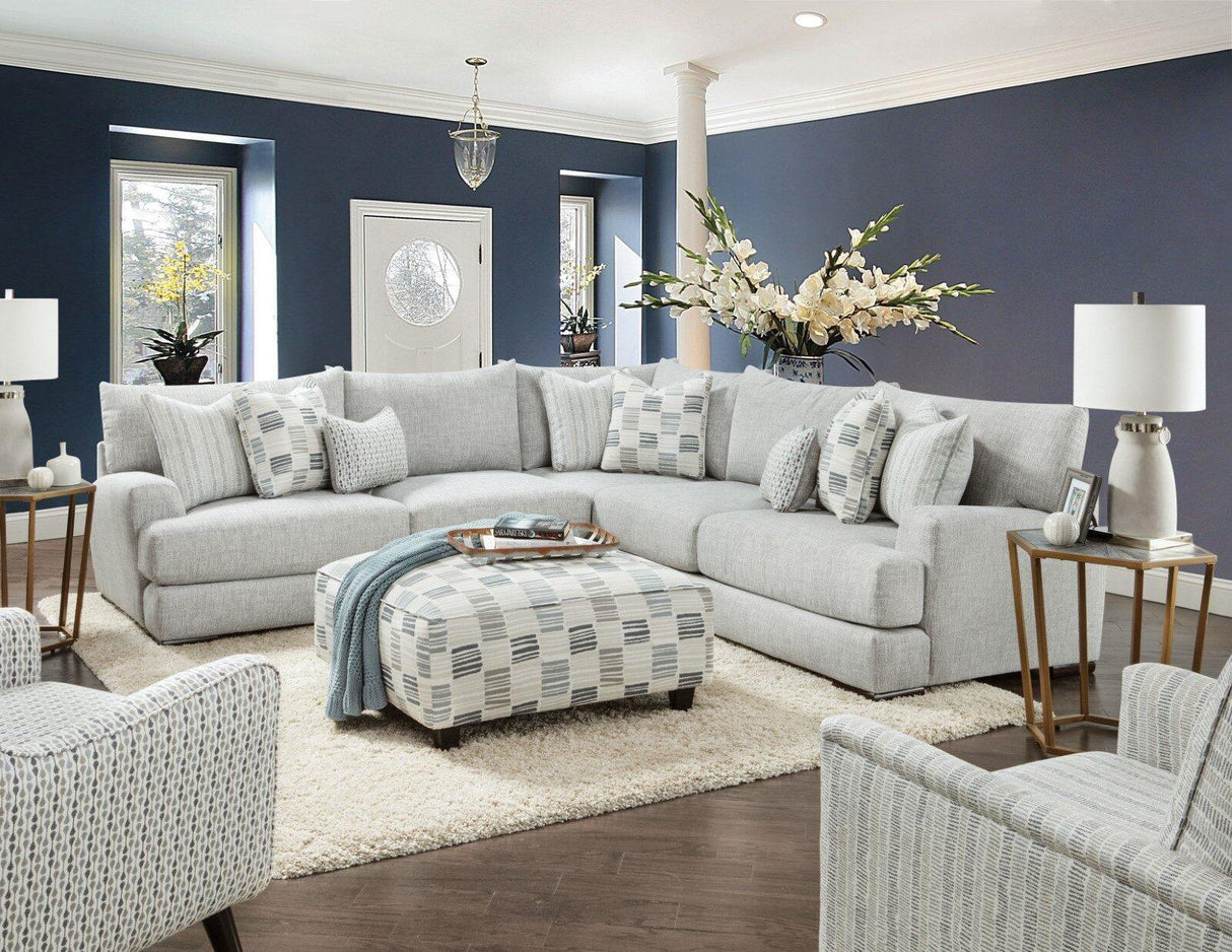 Pelham Transitional Sectional Sofa in Gray by Furniture of America Furniture of America