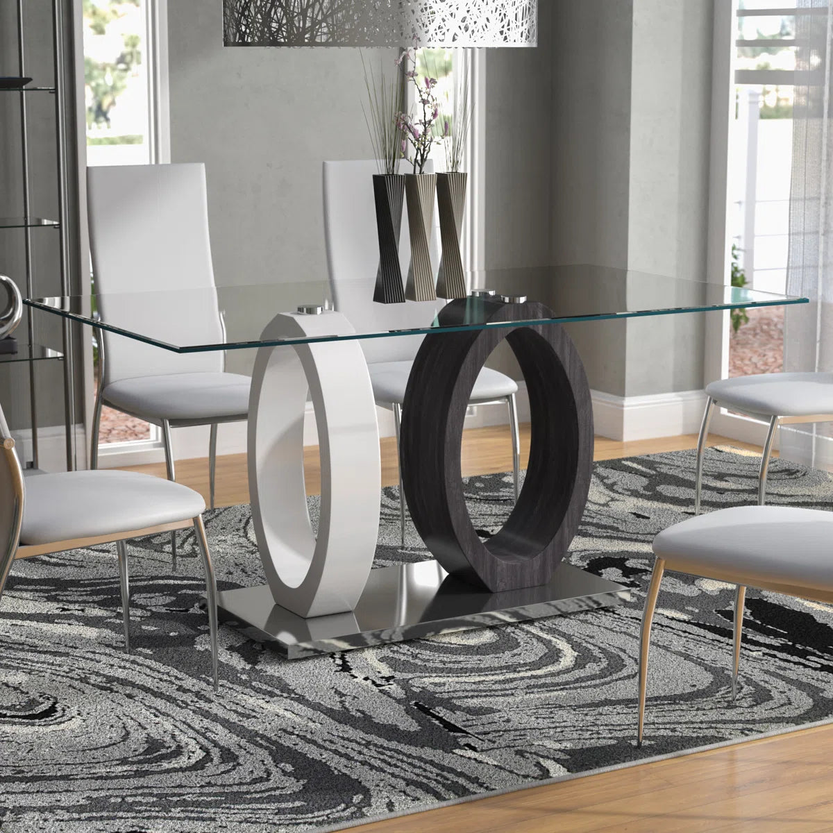 Glass Top Dining Table D1628 | Global