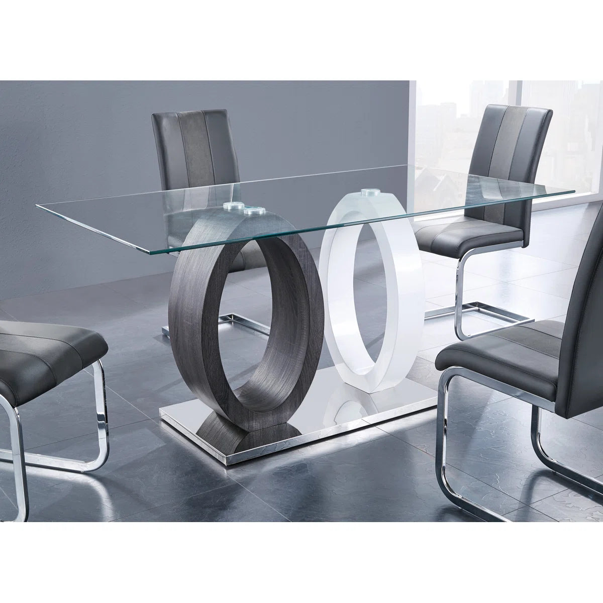 Glass Top Dining Table D1628 | Global