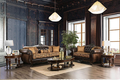 Quirino Traditional Sofa and Loveseat by Furniture of America Furniture of America