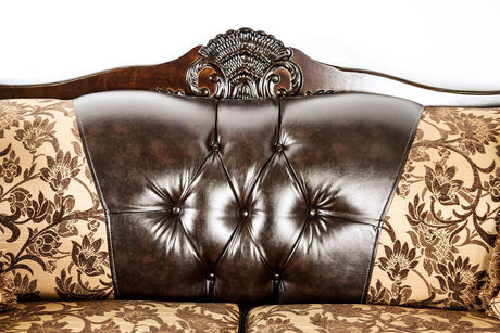 Quirino Traditional Sofa and Loveseat by Furniture of America Furniture of America