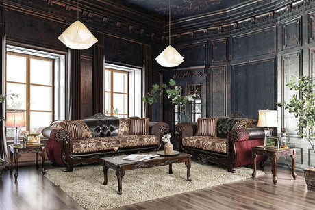 Quirino Traditional Sofa and Loveseat by Furniture of America Furniture of America