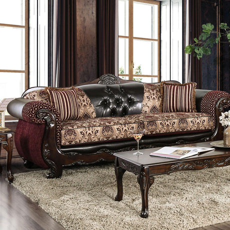 Quirino Traditional Sofa and Loveseat by Furniture of America Furniture of America