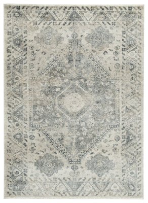 Ashley Gray/Cream Precia Large Rug - R404131 - Home Elegance USA - 1