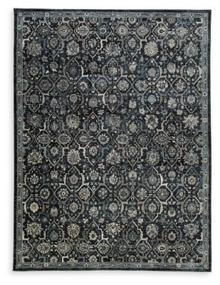 Ashley Blue/Cream/Brown Hilcott Large Rug - R406111 - Home Elegance USA - 1