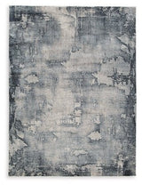 Ashley Blue/Gray/Cream Langrich Large Rug - R406131 - Home Elegance USA - 1