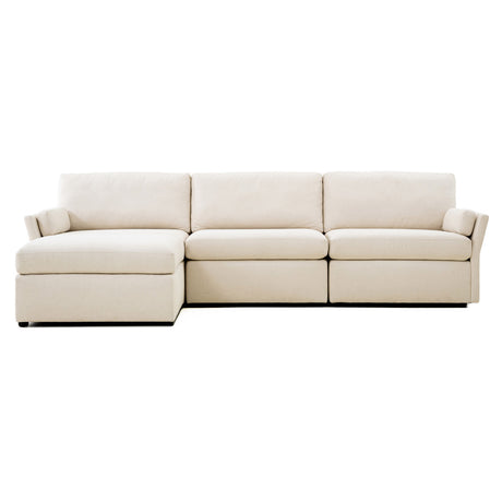 Catarina Cream Chaise Sectional - Home Elegance USA