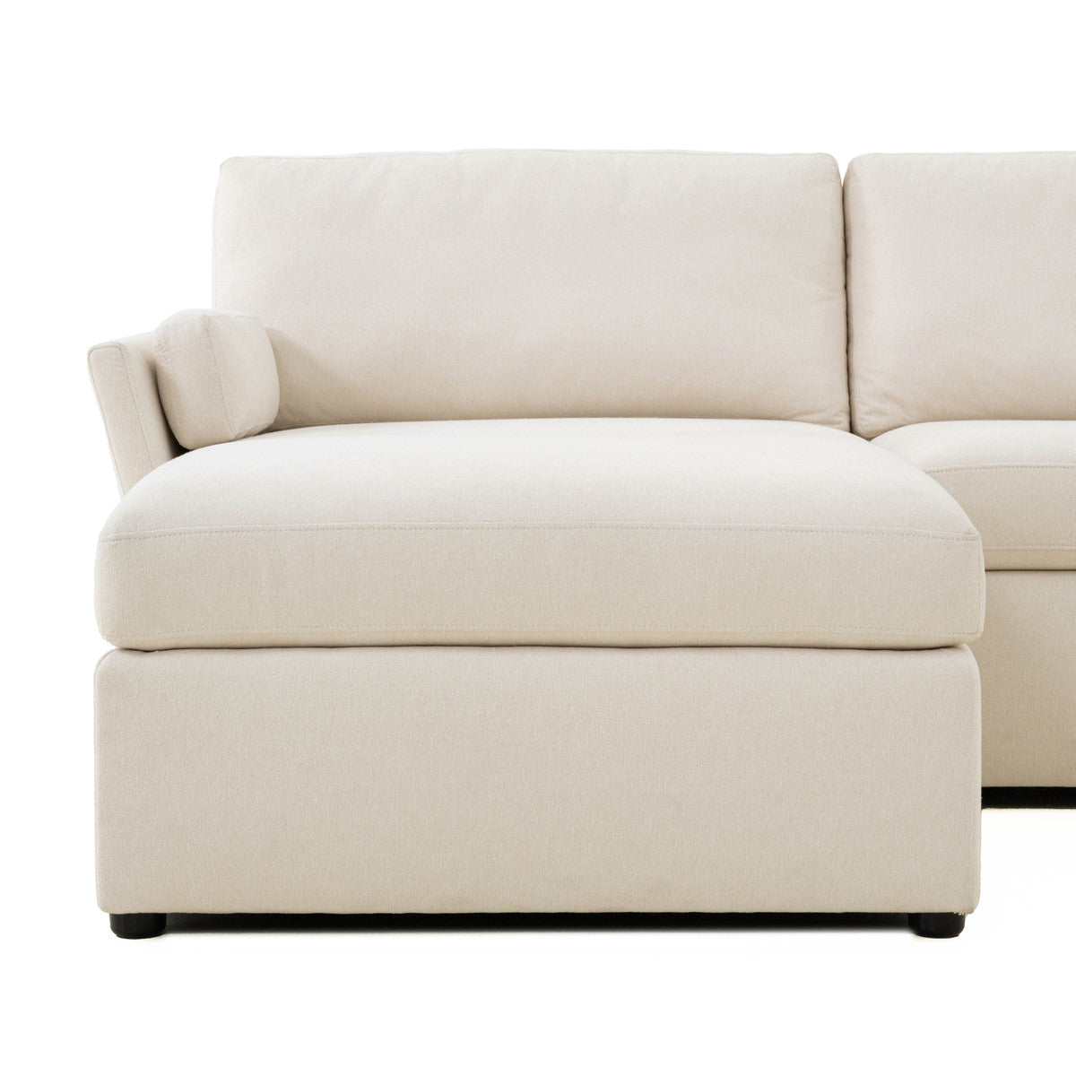 Catarina Cream Chaise Sectional - Home Elegance USA