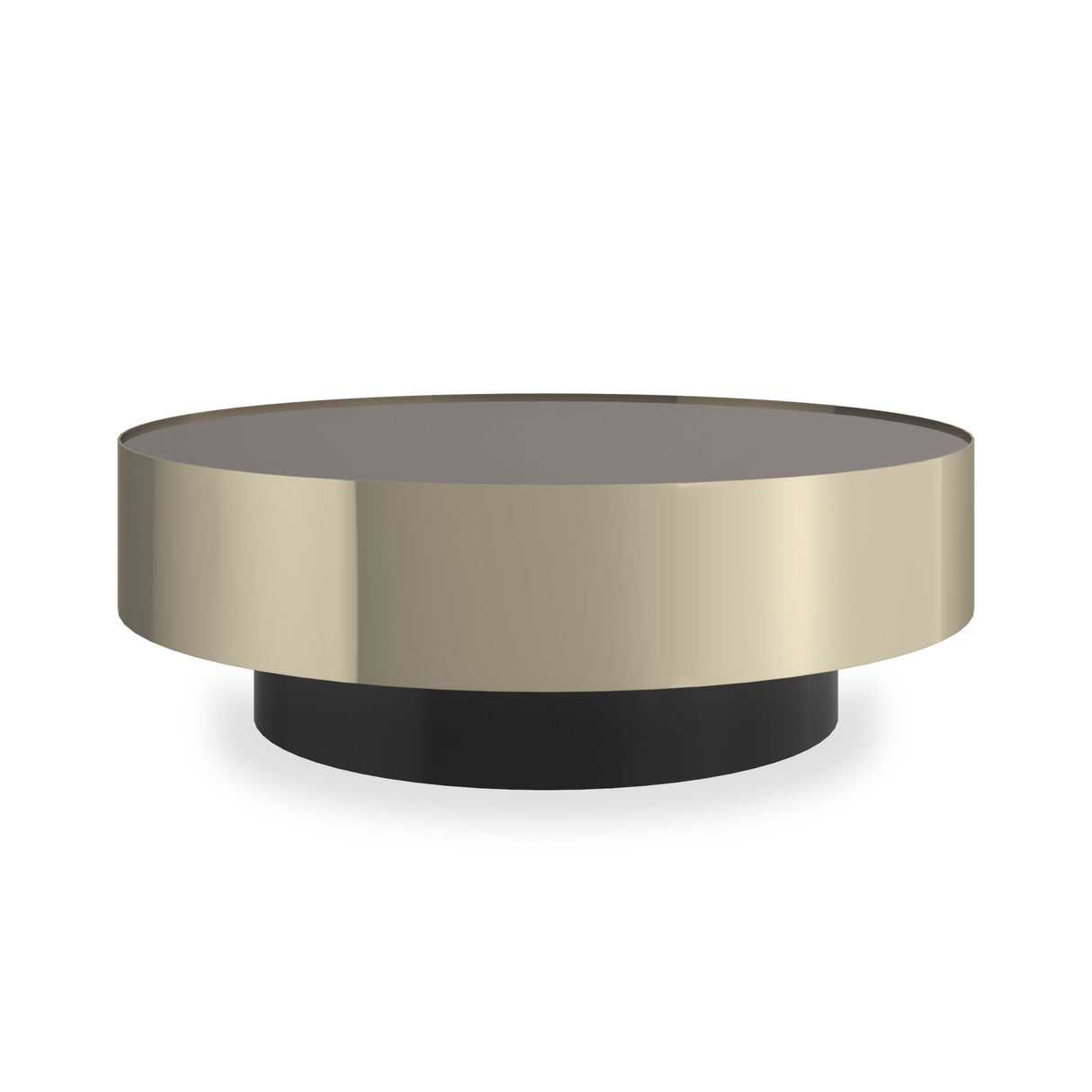 Radius Cocktail Table Smoked Bronze Mirror Top | Caracole Classic