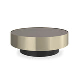 Radius Cocktail Table Smoked Bronze Mirror Top | Caracole Classic