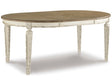 Oval Dining Table Antiqued Realyn - Ashley - Home Elegance USA