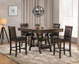Rectangular Counter Height Dining Room Set 5-piece in Walnut - Dewey by Coaster Furniture Coaster Furniture