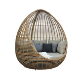 Renava Cocoon - Outdoor Beige + Wicker Lounge Bed - Home Elegance USA