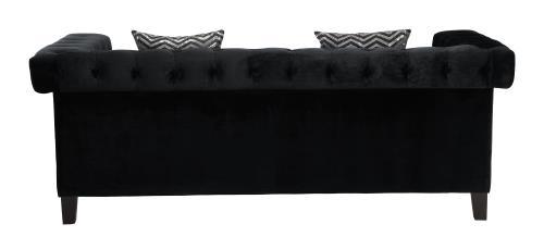 Reventlow Tufted Sofa Black by Coaster Furniture Coaster Furniture