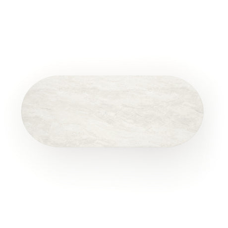 Rhythm Oval Travertine Dining Table 112 Inch | Caracole Classic