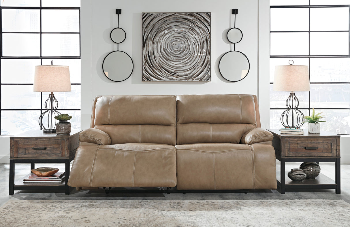 Ricmen Contemporary Dual Power Reclining Sofa in Putty by Ashley Furniture Ashley Furniture