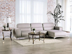 Riehen Transitional Light Gray Fabric Sectional Sofa by Furniture of America