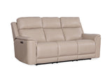 Riley P2 top grain leather power sofa (86×40×43), Includes full seating group in modern neutral leather.