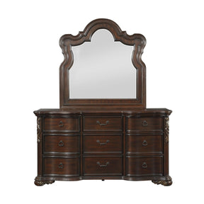 Royal Highlands Dresser & Mirror Set in Dark Cherry – Homelegance 1603-5 - sold by Home Elegance USA