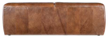 Fleetwood 2-Seat Sofa by Hooker Furniture | Taupe Leather | Casual Sofa for Living Room