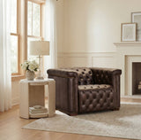 Savion Deux Power Recliner with Power Headrest by Hooker Furniture in West Saddlewood Leather