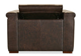 Savion Deux Power Recliner with Power Headrest by Hooker Furniture in West Saddlewood Leather