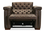 Savion Deux Power Recliner with Power Headrest by Hooker Furniture in West Saddlewood Leather