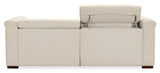 Savion Deux Sofa with Power Recliners & Power Headrests by Hooker Furniture in Aries Beach Fabric