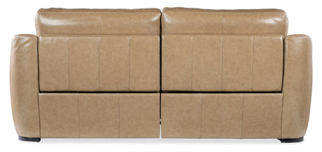 Wayward Power Sofa with Power Headrest by Hooker Furniture in Latte Leather