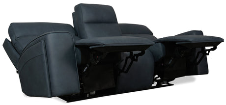 Riverton Power Sofa with Power Headrest and Lumbar | Dante Afterdusk Leather | Hidden Cupholders - sold by Home Elegance USA